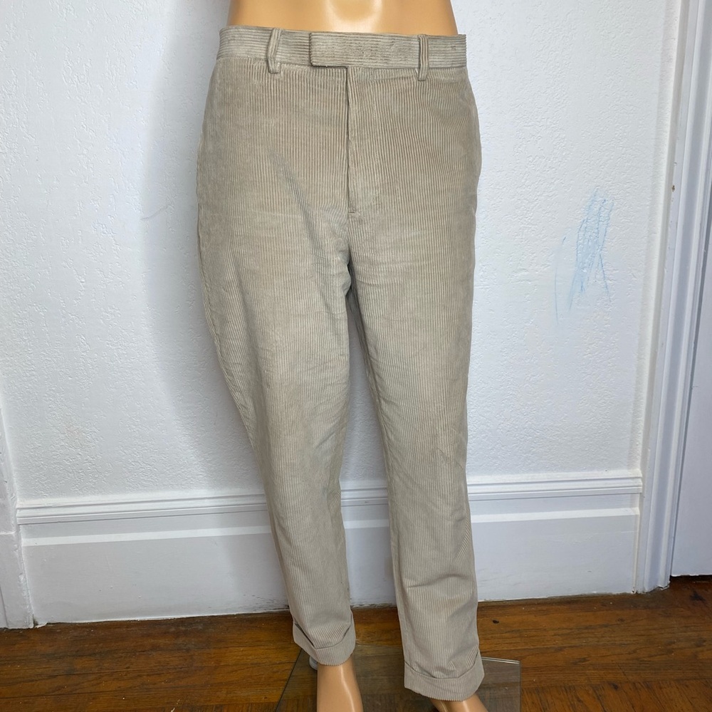 Banana Republic Tailored Slim Corduroy Pants Olimpias Woven In Italy Men 35X29